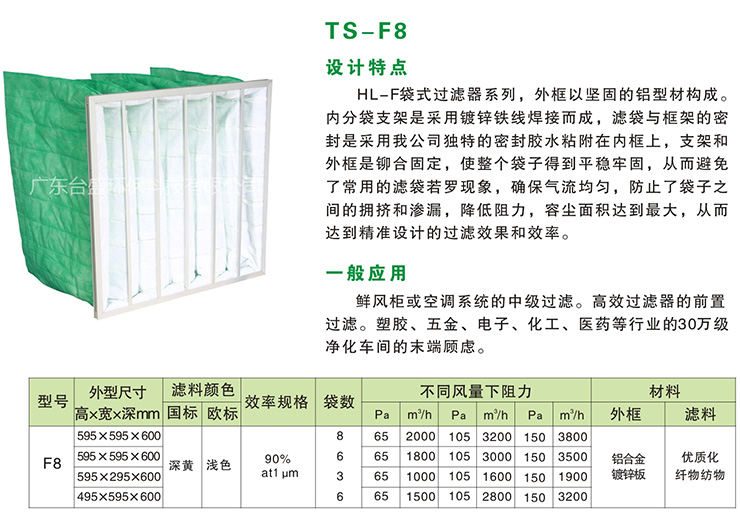 中效袋式過濾器TS-F7