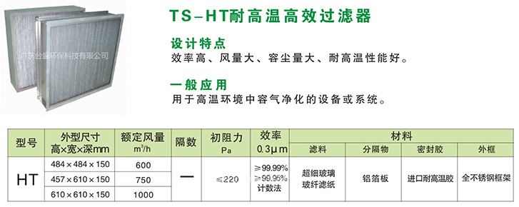 TS-HT耐高溫高效過濾器